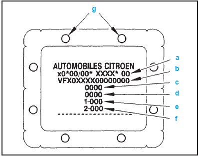 Plaque constructeur vehicule