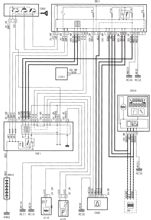 Indicateur temperature + niveau huile moteur - TU5JP4 (NFU)