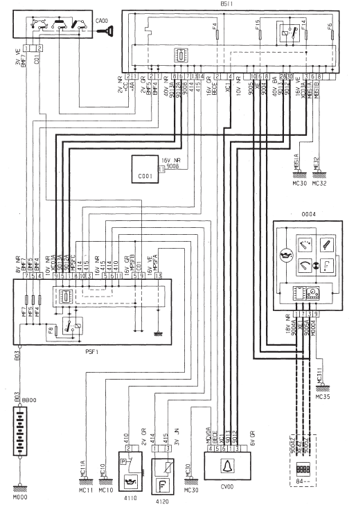 Indicateur temperature + niveau huile moteur - TU5JP4 (NFU)